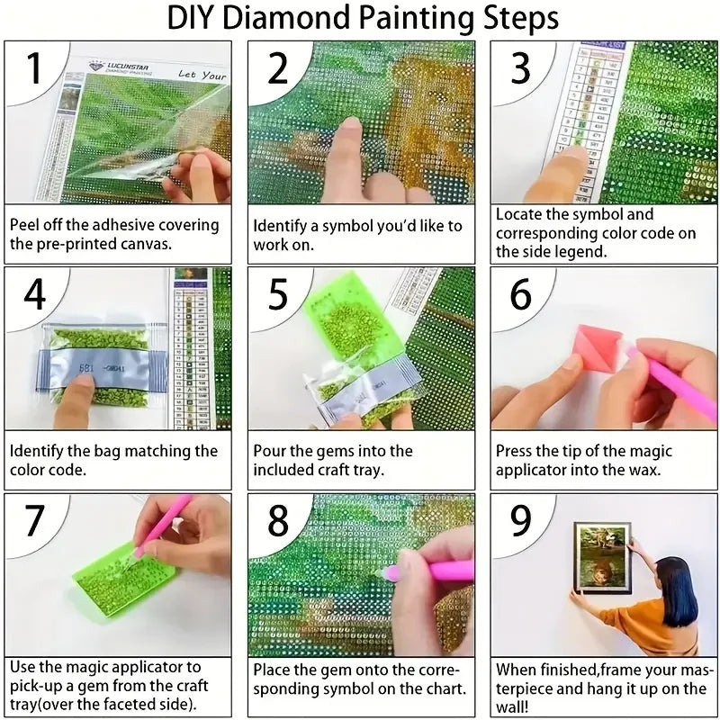5D Diy Diamond Paintings Kits New 2025 Accessories 30x30 cm Wall Art Diamond Art Painting Kits Embroidery Full Crystal Mosaic