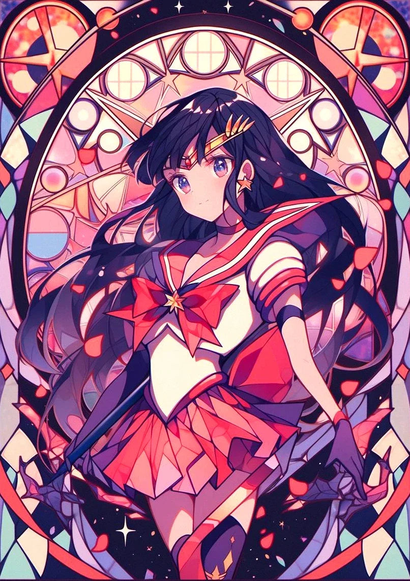 5D DIY Diamond Painting Kit Beauty Girl Warrior Moon Japanese Anime Cross Embroidery Handmade Embroidered Mosaic Art Gift