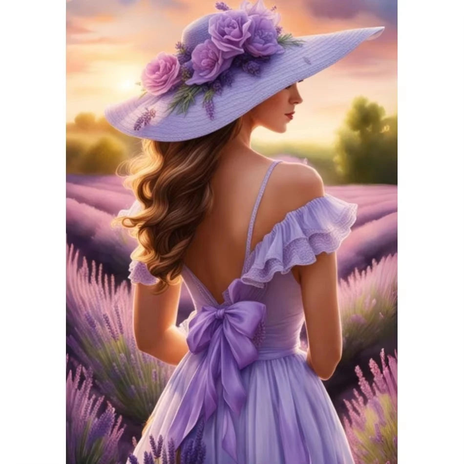 Diamond Painting Beautiful Woman Kit For Adults Artwork Landscape Full Round Crafts Gift Arts And Crafts Diamond Painting
