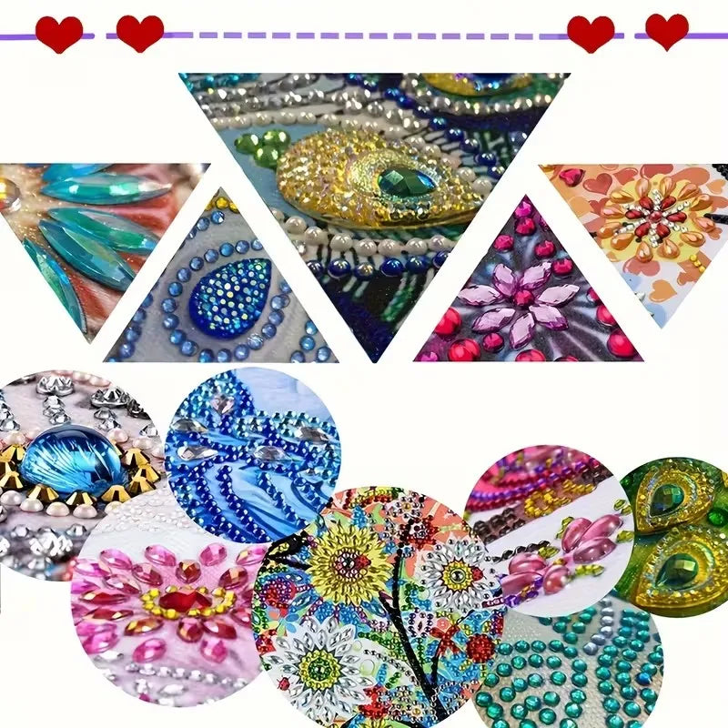 8 Pieces/Set of Diamond Painting Coasters, Featuring a Small Dog Pattern, with a Base, DIY Art Handmade Craft Kit