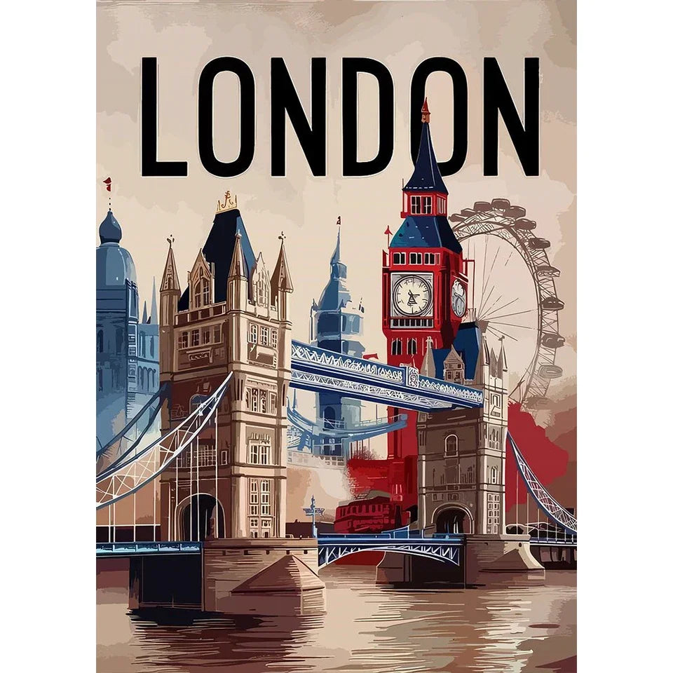 Diamond Painting Kit New York, Tokyo City Scenery Decoration DIY Full Drill World City Scenery Mosaic Cross Embroidery Set Gifts