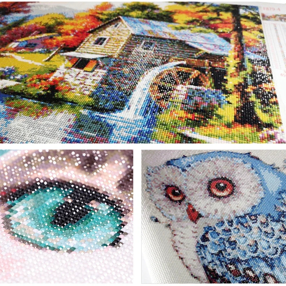 5D DIY Diamond Painting Kit - Mysterious Black Crow, Round Diamond Canvas Art DIY Handicrafts