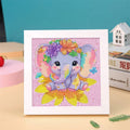 DIY Diamond Painting by Number Kits for Kids Cartoon Animal Crystal Diamond Embroidery for Up 5 Yesrs Old Children Gifts