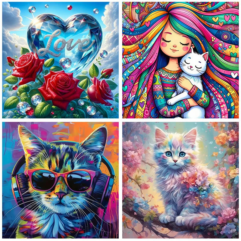 Diamond Art Painting Kits Embroidery Full Crystal Mosaic 5D Diy Diamond Paintings Kits New 2025 Accessories 30x30 cm Wall Art