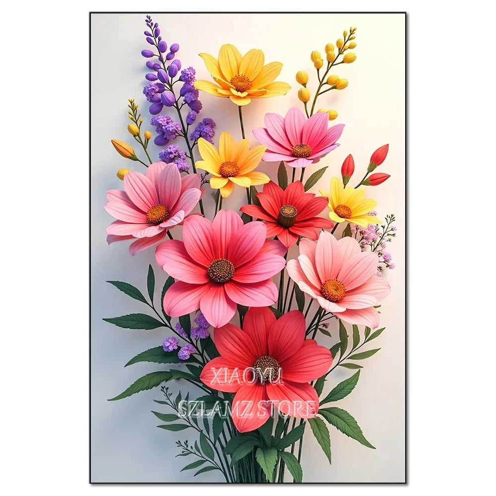Transform Your Space with Our Large Diamond Painting Kit - Beautiful Floral Artwork for Your Home