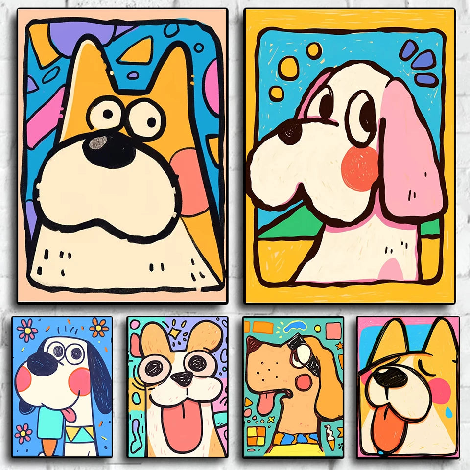 Diy Diamond Painting Kits Funny Dog Square Diamond Embroidery Animal Cross Stitch Crystal Diamond Art Home Decor ﻿