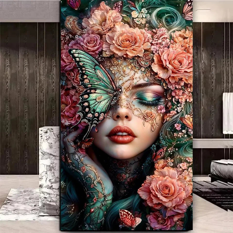 Fantasy Colorful Woman Diamond Painting Kits for Adults - Diamond Art Round 5D Gem Art Kit Big Size DIY Crafts Home Wall Decor