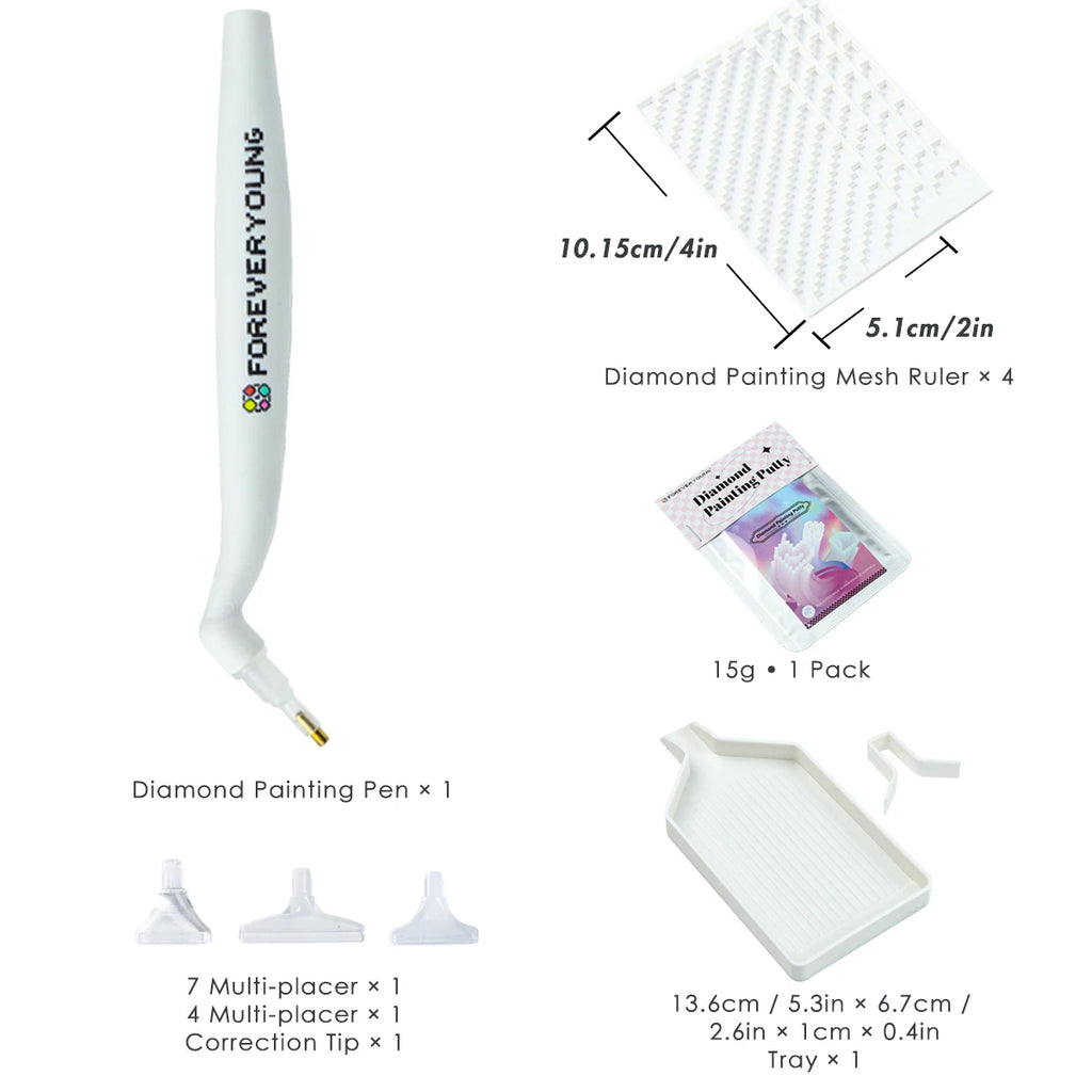 Diamond Painting Premium Tool Kit 2 Options - With/Without Roller, Diamond Art Tools Set for Adults Kids Beginner