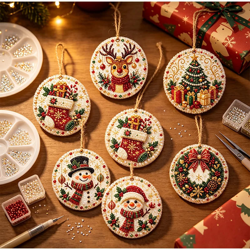 DIY Christmas Diamond Painting Kit - Create Beautiful Holiday Ornaments