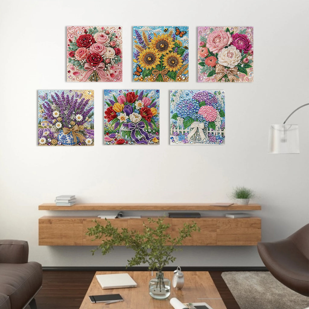 DIY Pearl Diamond Painting Kit: Floral Art for Creative Relaxation