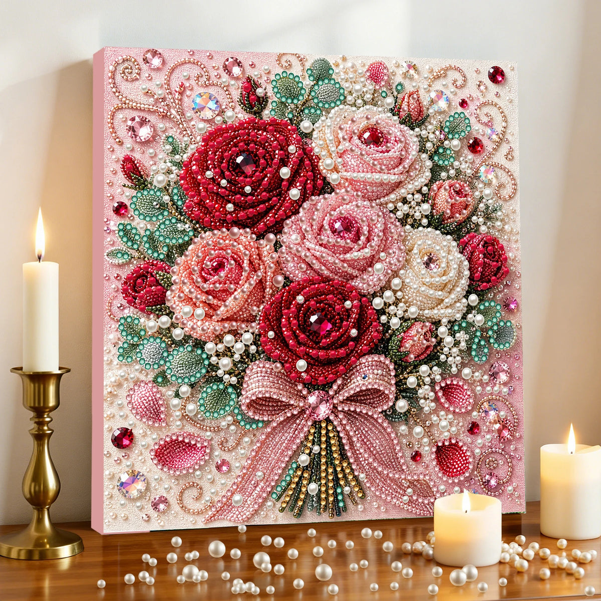 DIY Pearl Diamond Painting Kit: Floral Art for Creative Relaxation