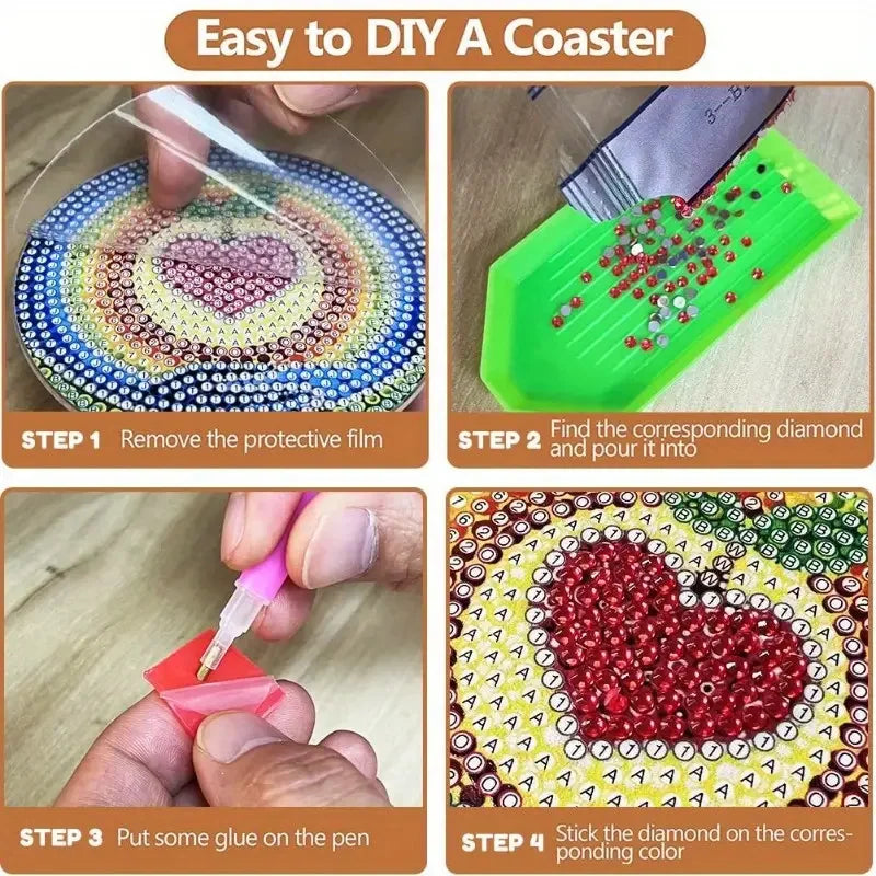 Create Beautiful Home Decor with DIY Diamond Painting Coaster Kit