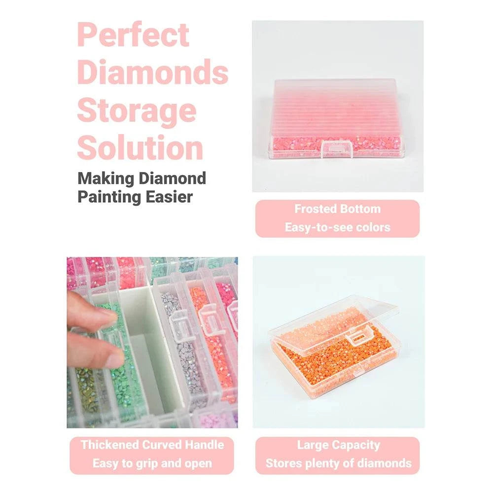 2/5/10PCS Diamond Painting Storage Containers Diamond Art Accessories Trays with Lids and lock