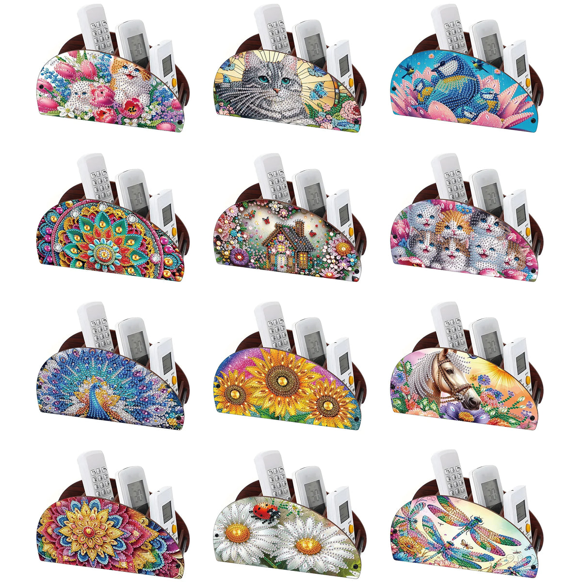 Diamond Painting Kit Organizer Box-Animals and Flowers Pattern DIY Special Shape Diamond Painting Home Decoration Storage Box