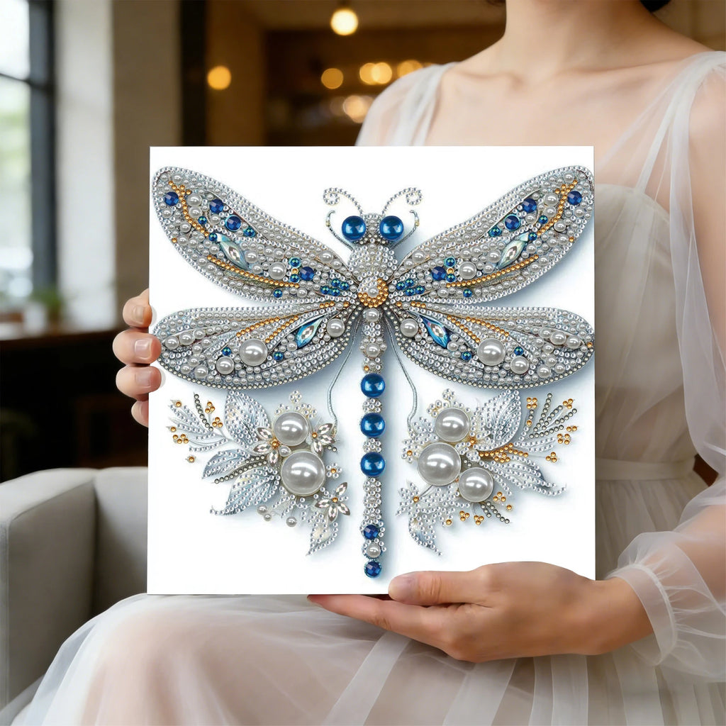 Diamond Dots Pearl Gem Painting with Frame 25x25cm Diamond Art Pearl Painting Kit for Adults & Beginners Home Wall Decor