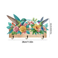 DIY Animal Diamond Painting Kit with Wooden Hanger And 3 Wall Hooks for Display Artwork Home Decor Craft Kit