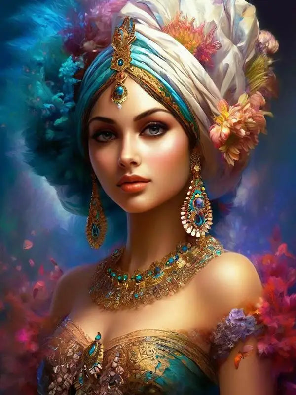 Diy Diamond Painting Kits New Collection Flower Woman Full Mosaic Art Rhinestone Embroidery Beautiful Girl Picture Wall Decor