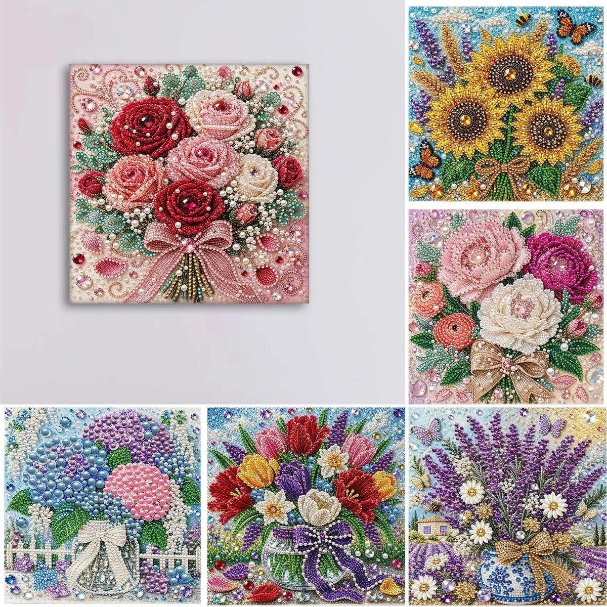 DIY Pearl Diamond Painting Kit: Floral Art for Creative Relaxation