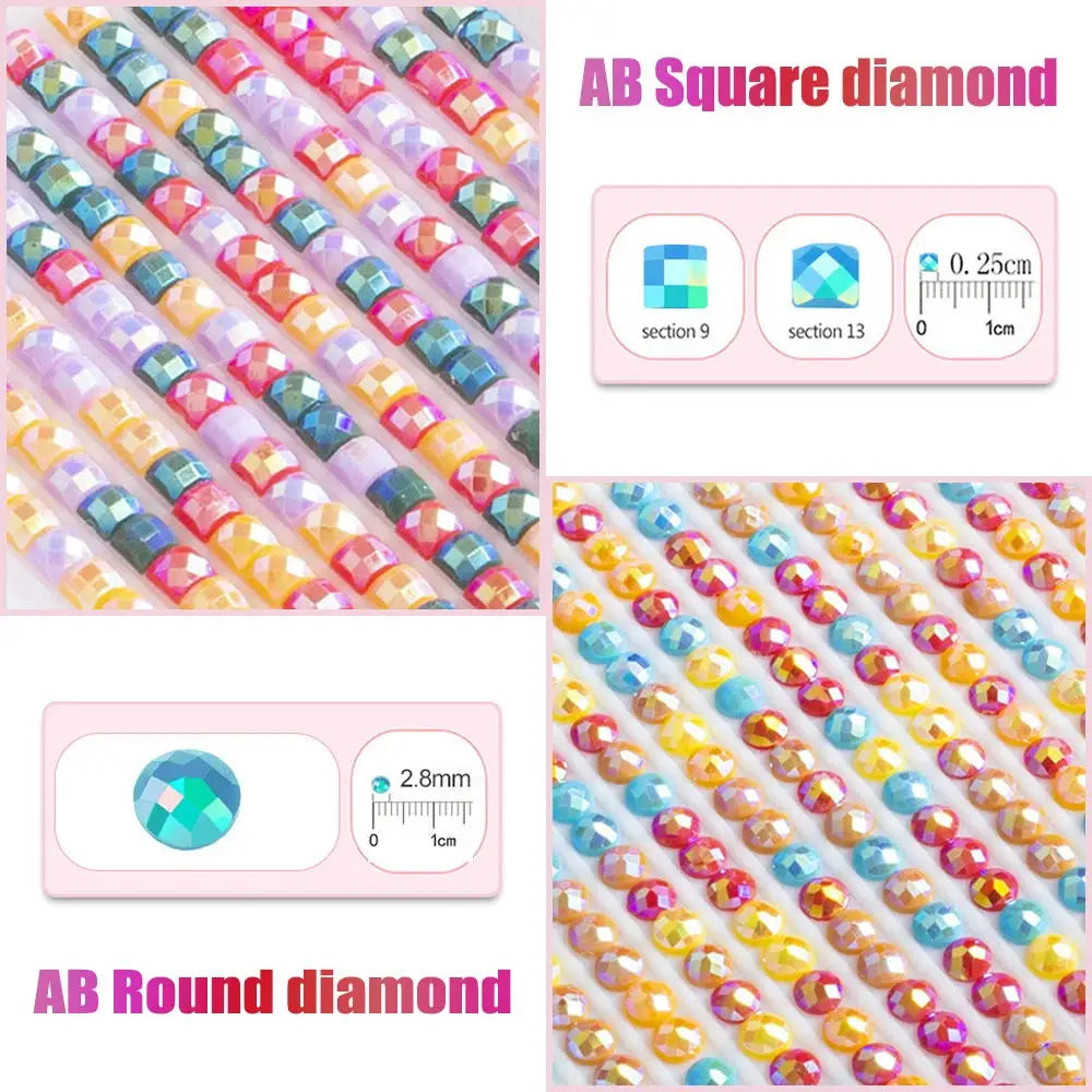 AB Diamond Painting Kit Wishing Bottle DIY Rhinestone Diamond Embroidery Landscape Heart Diamond Mosaic Art Home Decor