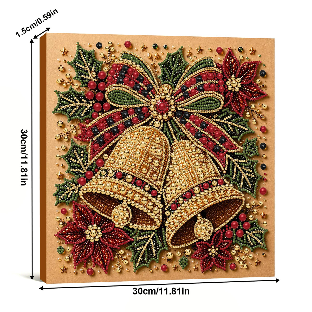 Christmas Pearl Diamond Painting Art Kit With Frame DIY Gemstone Diamond Dots Beads Craft Set Home Wall Art Decor Handmade Gift