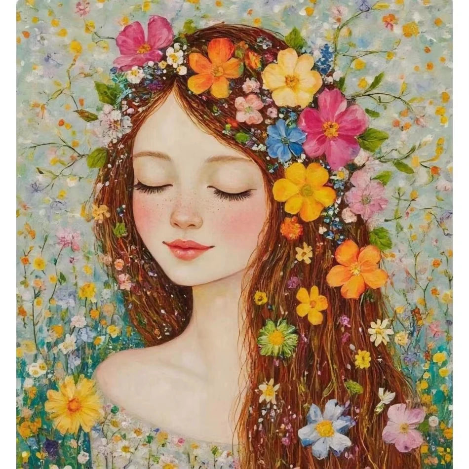 Diamond Painting Beautiful Woman Kit For Adults Artwork Landscape Full Round Crafts Gift Arts And Crafts Diamond Painting