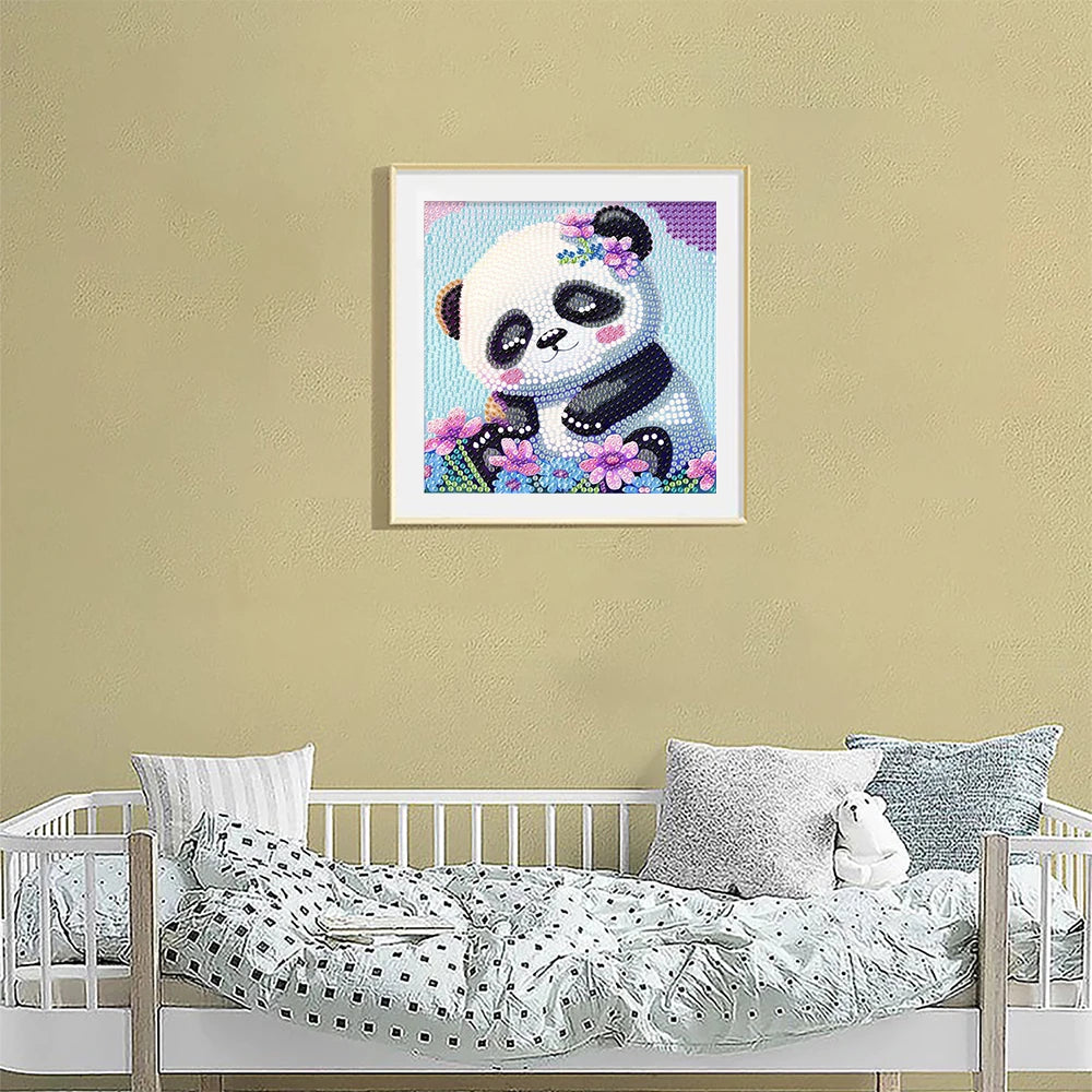 DIY Diamond Painting by Number Kits for Kids Cartoon Animal Crystal Diamond Embroidery for Up 5 Yesrs Old Children Gifts