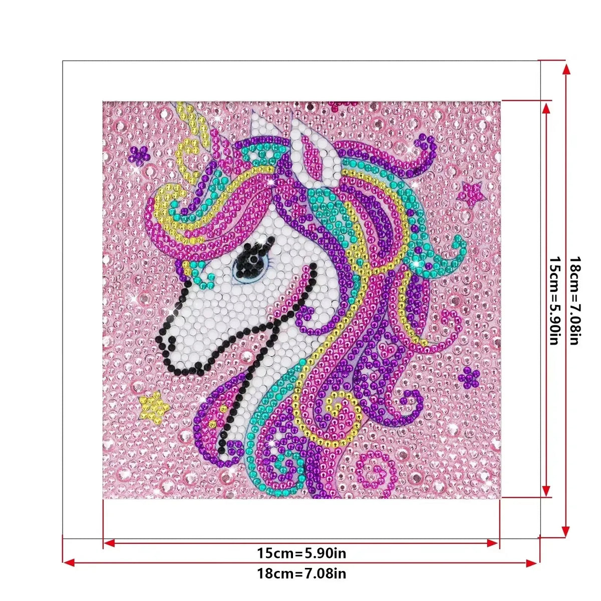 DIY Diamond Painting by Number Kits for Kids Cartoon Animal Crystal Diamond Embroidery for Up 5 Yesrs Old Children Gifts