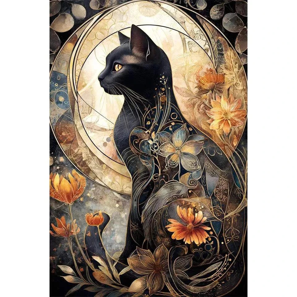 Diamond Painting Kit Animals Cat Full Diamond Mosaic Artwork Creative Handmade Home Decor Exquisite Gift