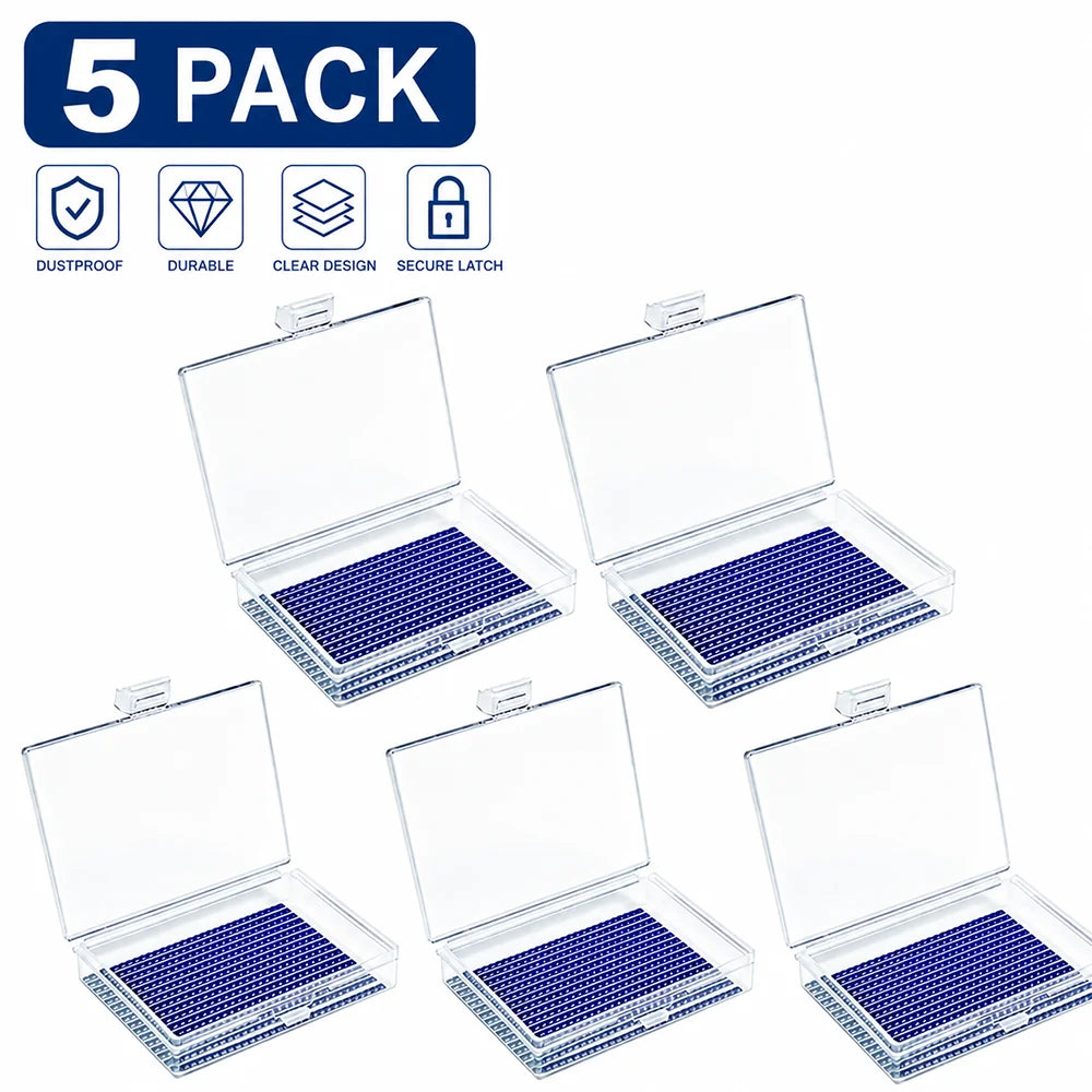 2/5/10PCS Diamond Painting Storage Containers Diamond Art Accessories Trays with Lids and lock