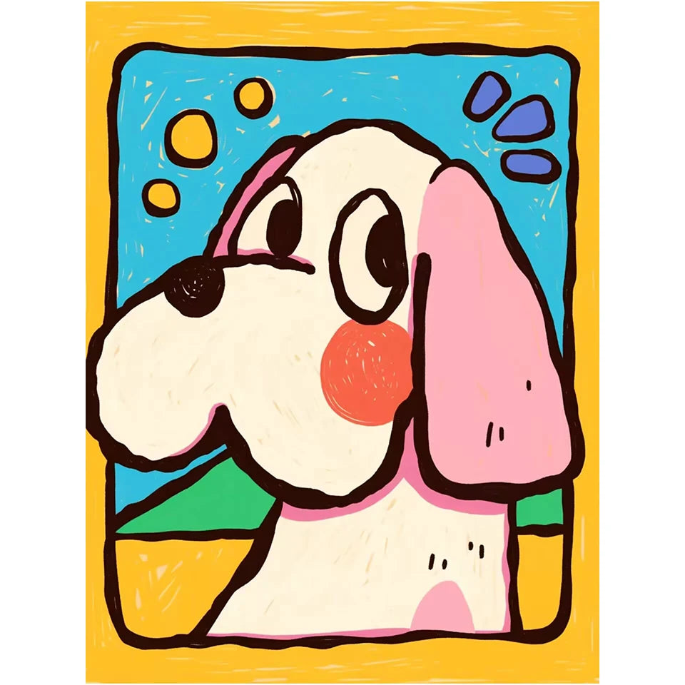 Diy Diamond Painting Kits Funny Dog Square Diamond Embroidery Animal Cross Stitch Crystal Diamond Art Home Decor ﻿