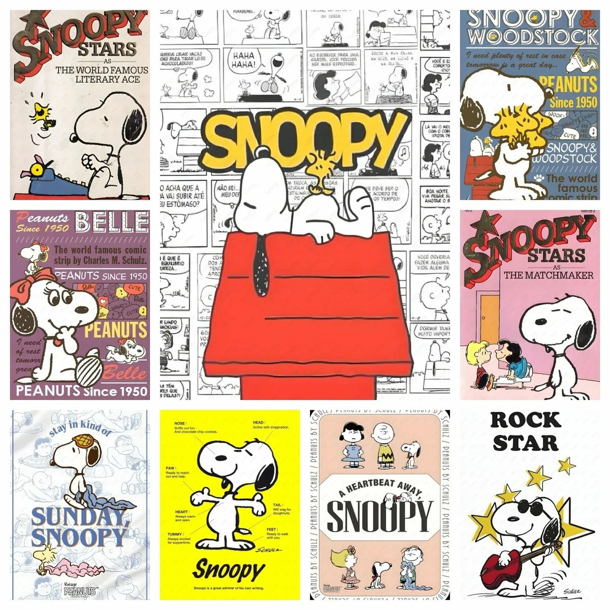 Diamond Painting Kits Anime Snoopy Cute Element Creation Crafts 5D DIY Art Kit Mosaic Home Decor Frameless