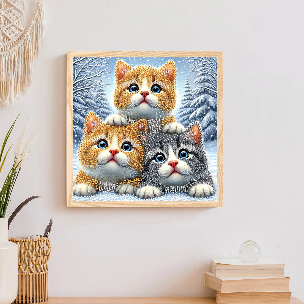 5D DIY Diamond Painting Flower Kit Kitten Decoration DIY Alien Drill Diamond Mosaic Art Gift Crafts Wall Home Decoration