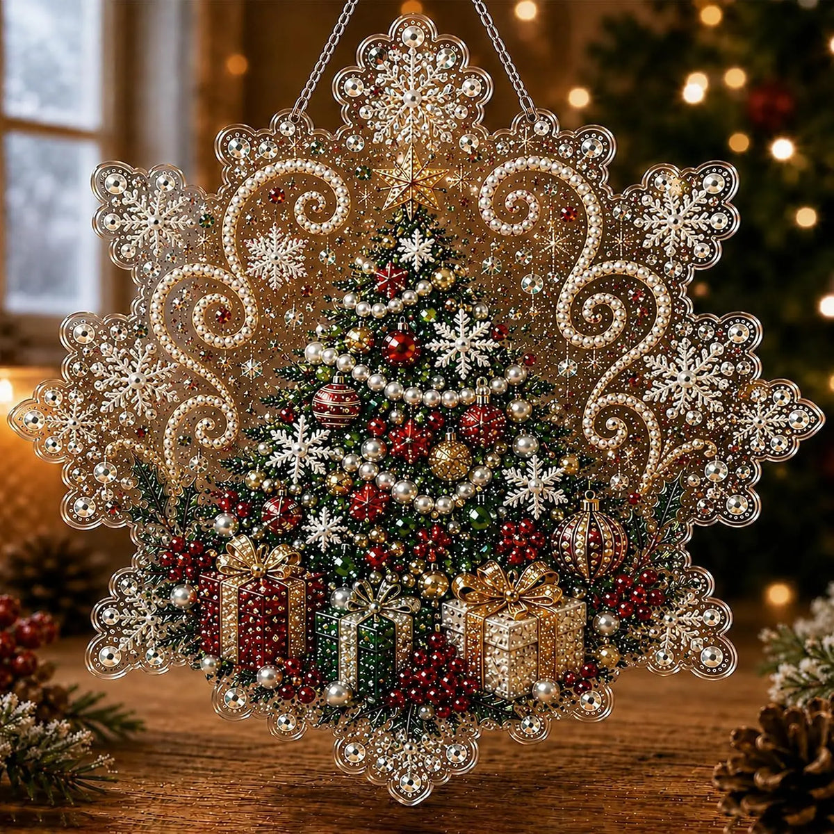 DIY Pearl Diamond Painting Suncatcher Kit - Create Stunning Craft Masterpieces