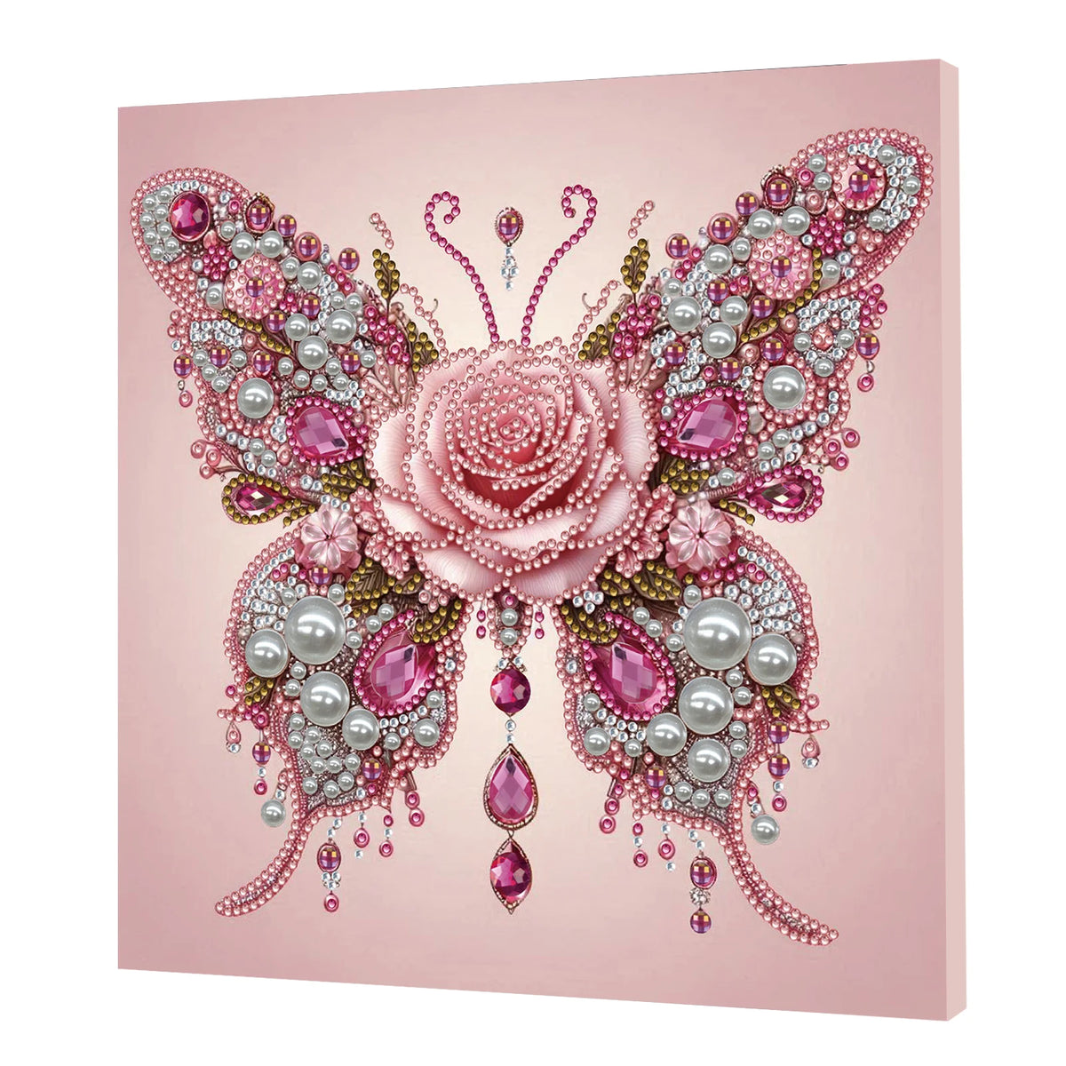 Diamond Dots Pearl Gem Painting with Frame 25x25cm Diamond Art Pearl Painting Kit for Adults & Beginners Home Wall Decor