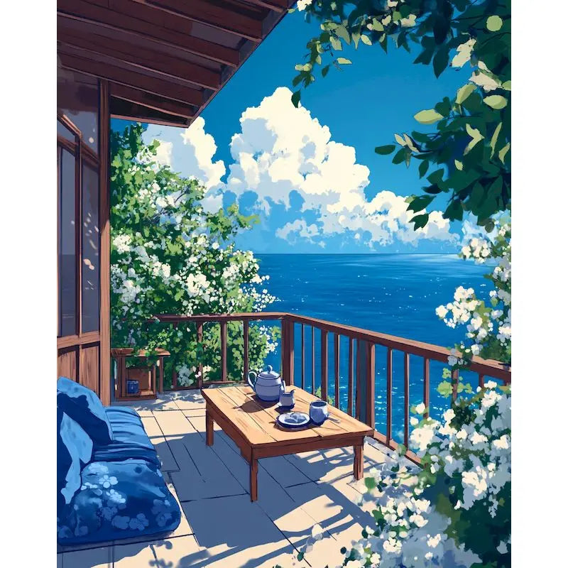 Diamond Painting  Diy Picture Painting By Numbers Seaside Landsape Acrylic Paints On Diamond Coloring For Home Decoration