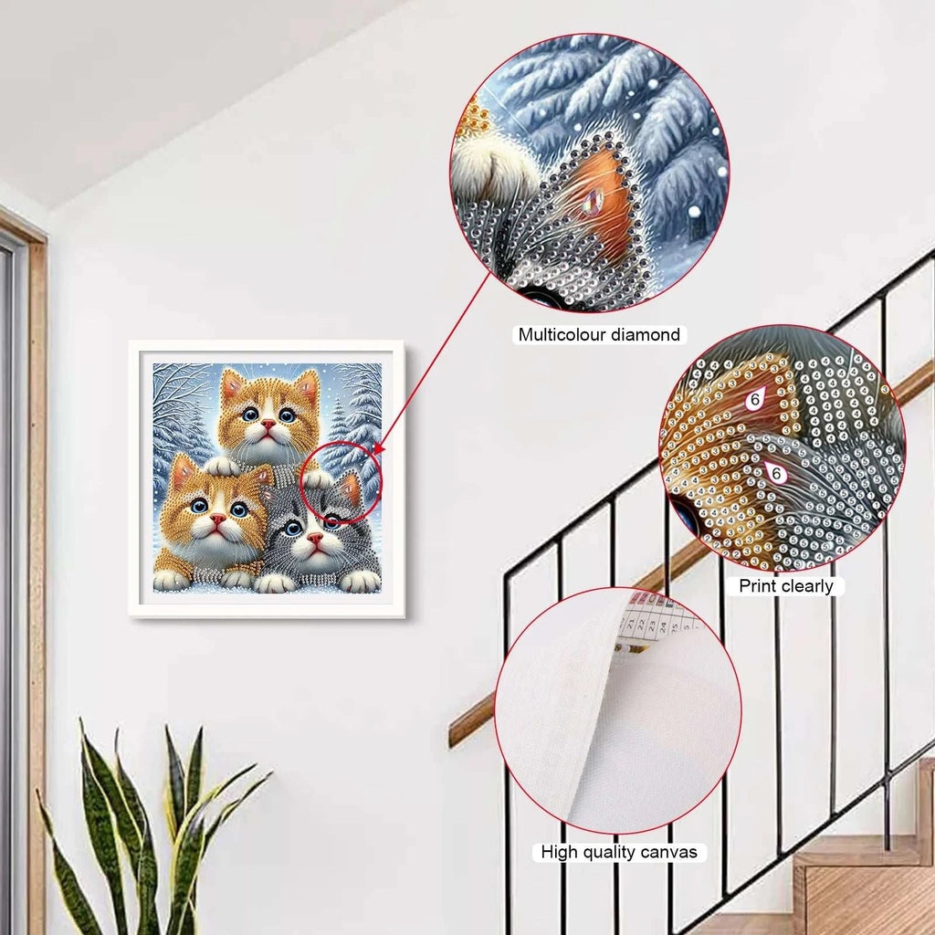 5D DIY Diamond Painting Flower Kit Kitten Decoration DIY Alien Drill Diamond Mosaic Art Gift Crafts Wall Home Decoration