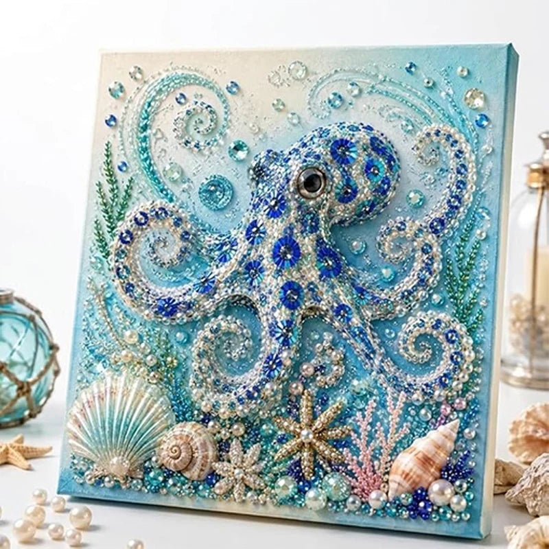 Octopus Diamond Painting Kit – Sparkling DIY Art for Home Decor