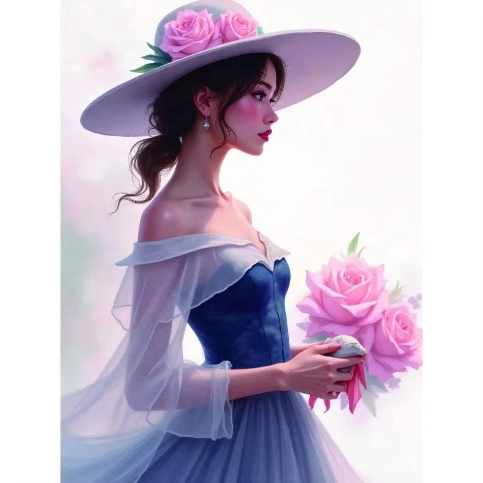 Diamond Painting Beautiful Woman Kit For Adults Artwork Landscape Full Round Crafts Gift Arts And Crafts Diamond Painting