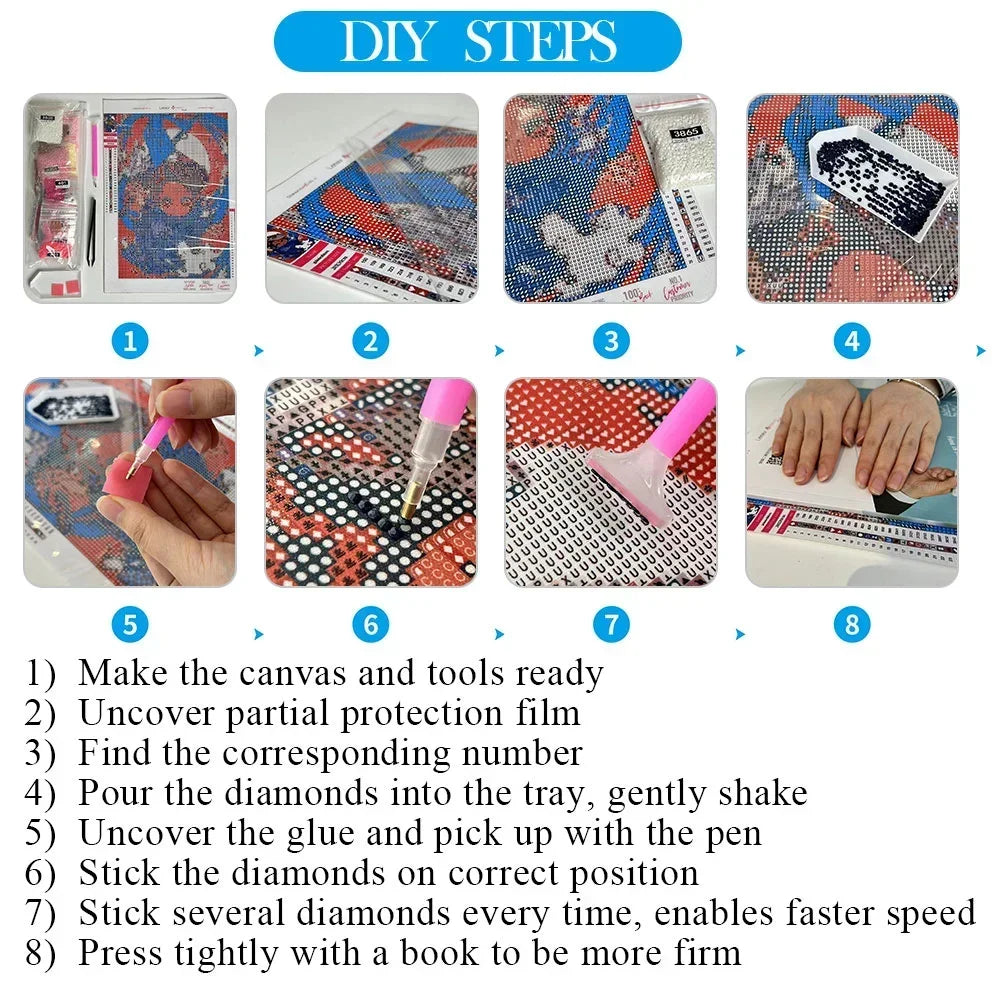 Large Size Bouquet Diamond Painting Kit Flower Diamond Mosaic Embroidery Cross Stitch Kit Art DIY Home Decor Gift