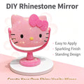 DIY Diamond Painting Kit Featuring My Melody Hello Kitty Kuromi - Cartoon Characters with Built-in Makeup Mirror for Home Decor