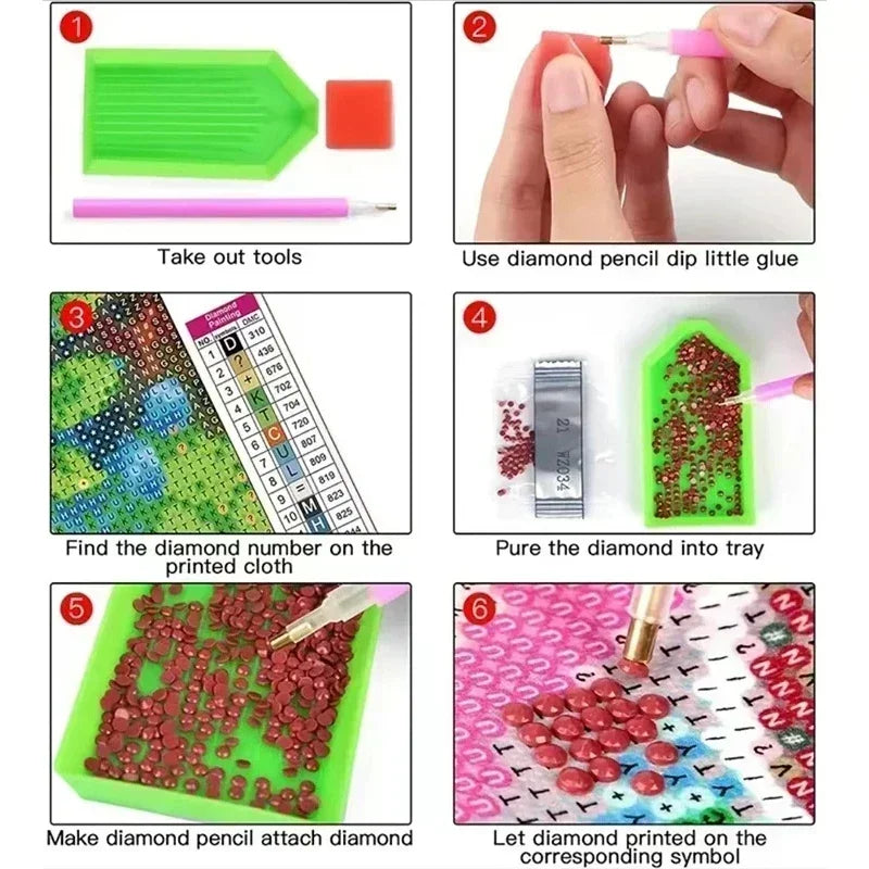 Diamond Painting Kit New York, Tokyo City Scenery Decoration DIY Full Drill World City Scenery Mosaic Cross Embroidery Set Gifts