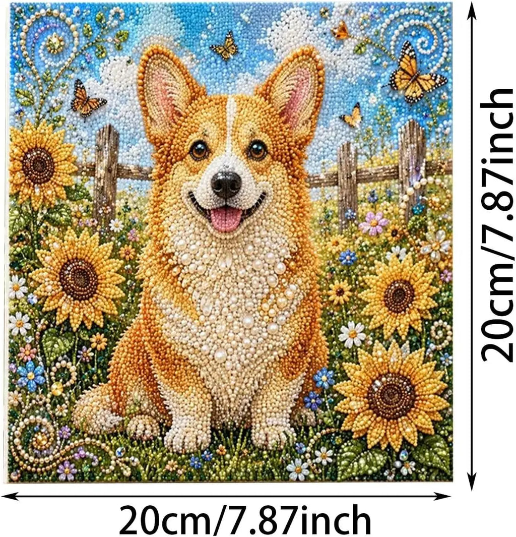 Animal Diamond Pearl Art DIY Craft Kit Pearl Art Kits for Adults 5D Diamond Painting for Beginner Handmade Home Wall Decor