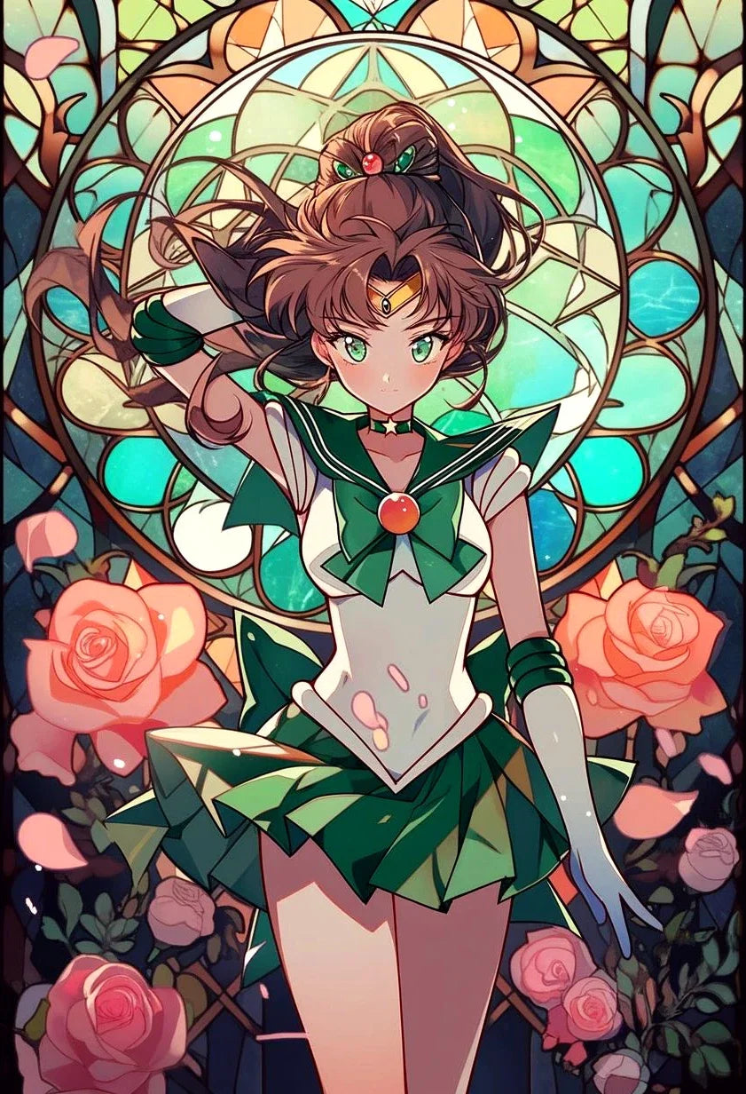 5D DIY Diamond Painting Kit Beauty Girl Warrior Moon Japanese Anime Cross Embroidery Handmade Embroidered Mosaic Art Gift