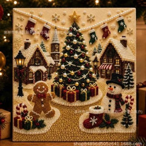 Transform Your Holidays with the Christmas Pearl Diamond Painting Kit