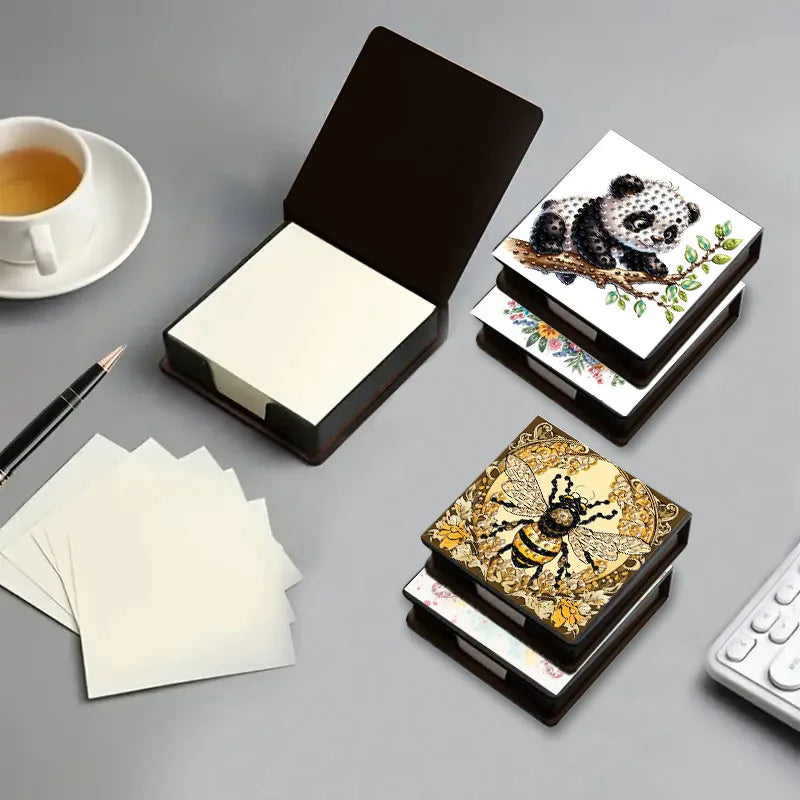 Diamond Painting Kit DIY Paper Dot Diamond Label Box - Animal Pattern - Suitable for Teachers and Reading Rooms, Study and Offic