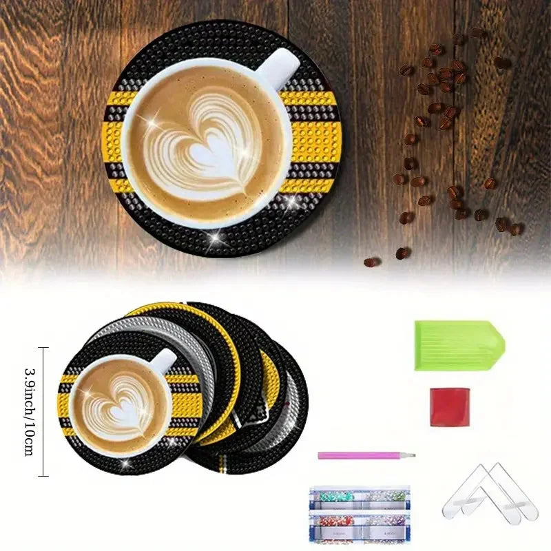 Create Beautiful Home Decor with DIY Diamond Painting Coaster Kit