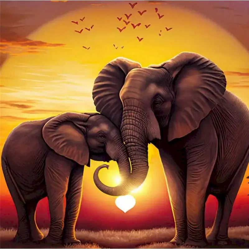 5d Diamond Painting Home Decoration Diamond Art Kits For Adults Elephant Full Round Diamond Art Painting Living Room Decor