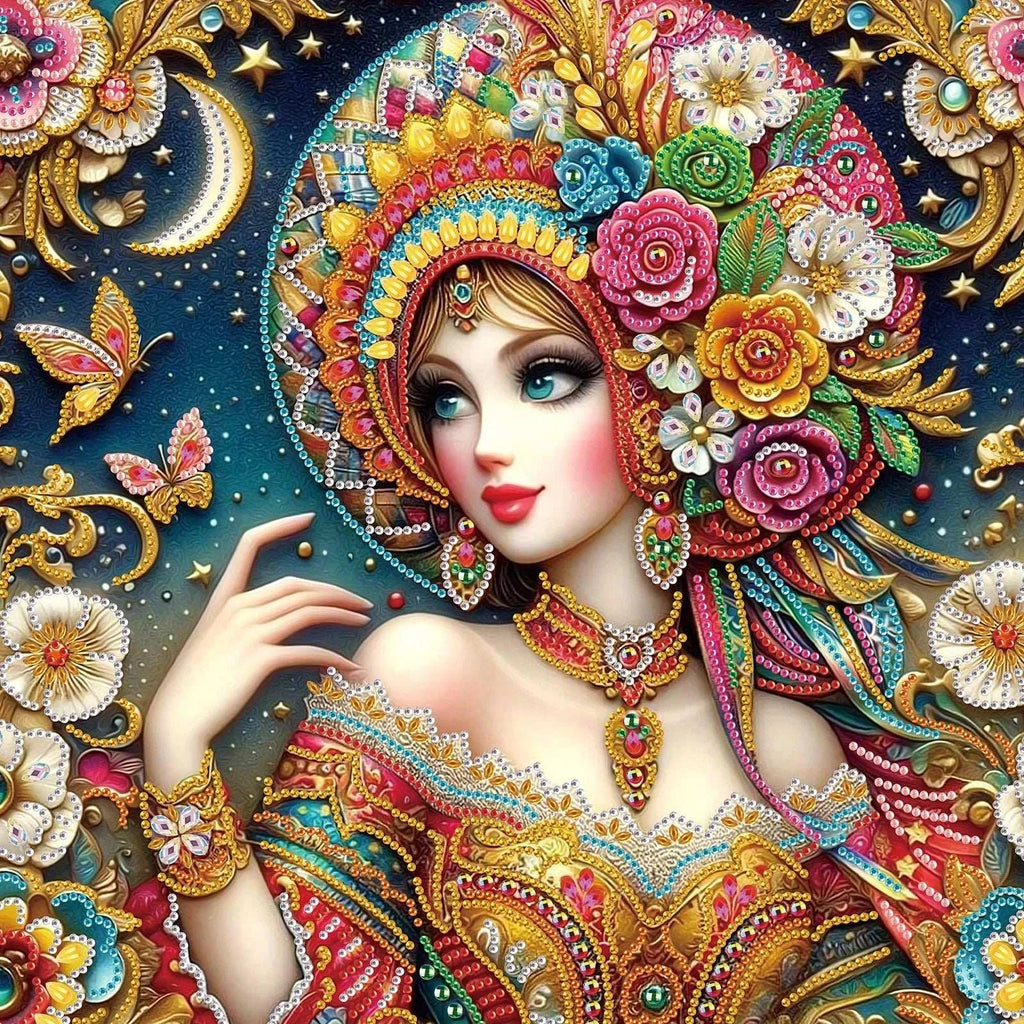 Diamond Art Painting Kits for Adult and Beginners,beautiful lady Diamond Art Painting Craft for Home Wall Decor Handmade Gift