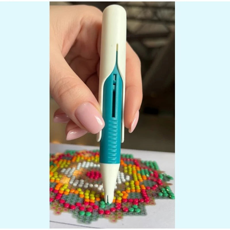 Diamond Painting Bead Dispenser Diamond Art Tool Pen Auto-feed Round Drill Applicator For Diamond Painting Diy Craft Accessory