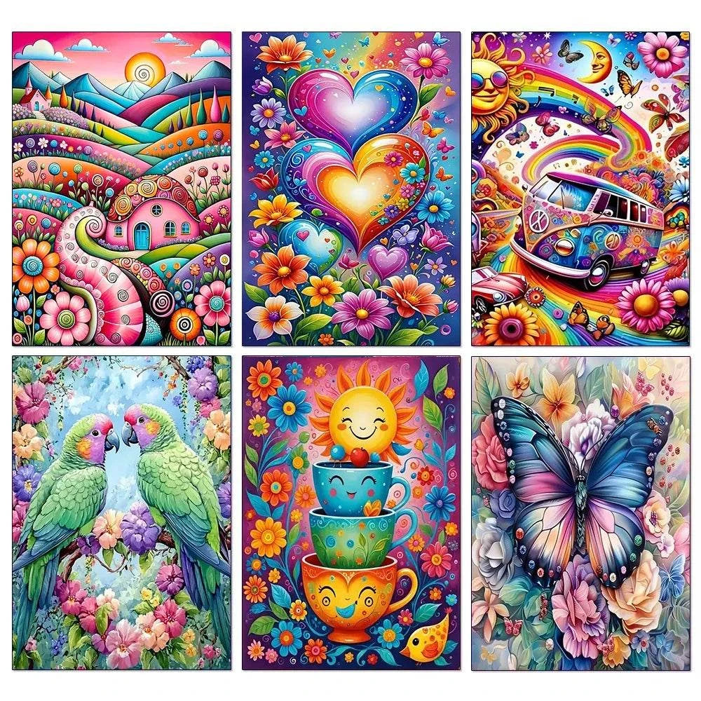 Transform Your Space with the DIY Diamond Painting Kit: Pink Flower Field Elegance